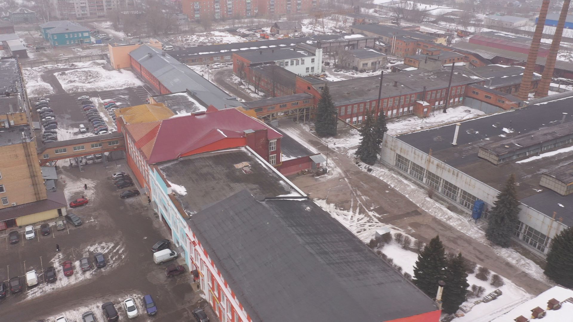 видео с коптера, ликино-дулево, промышленность,