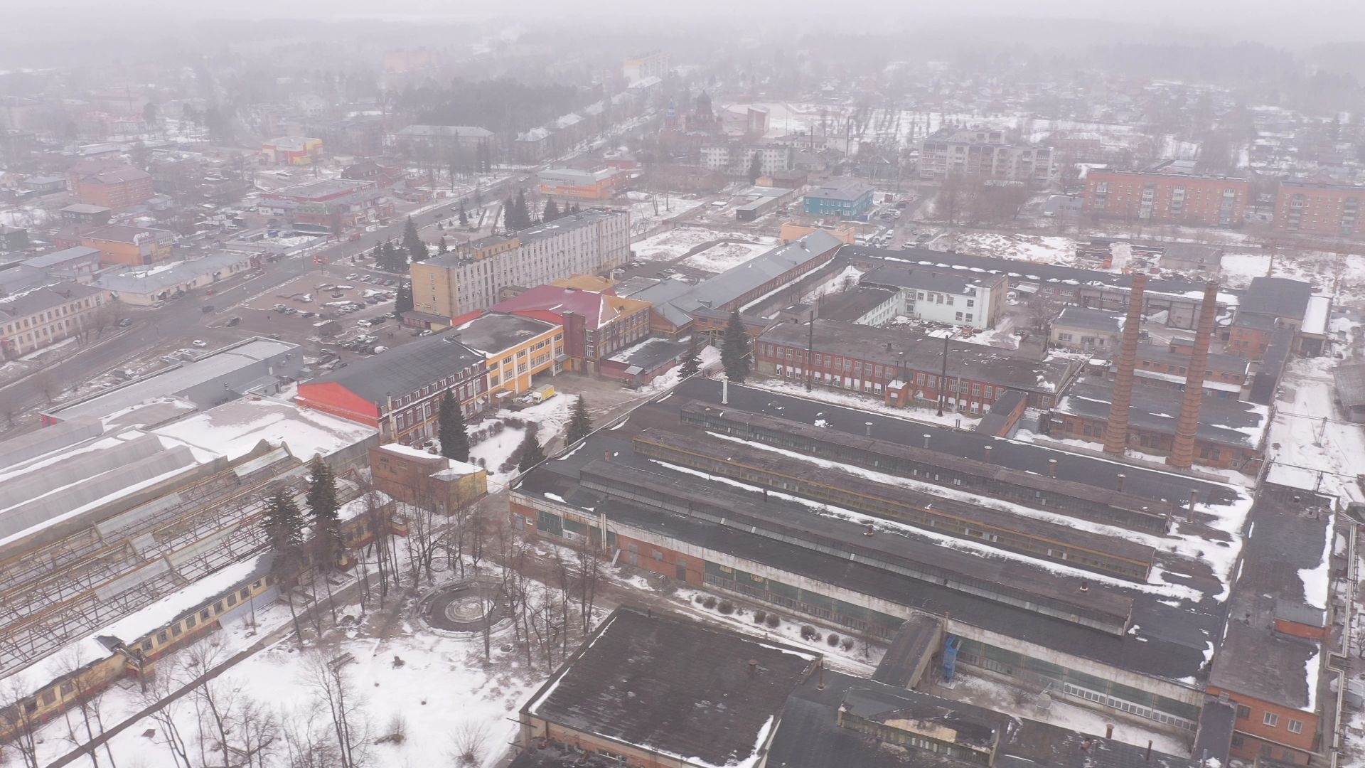 видео с коптера, ликино-дулево, промышленность,