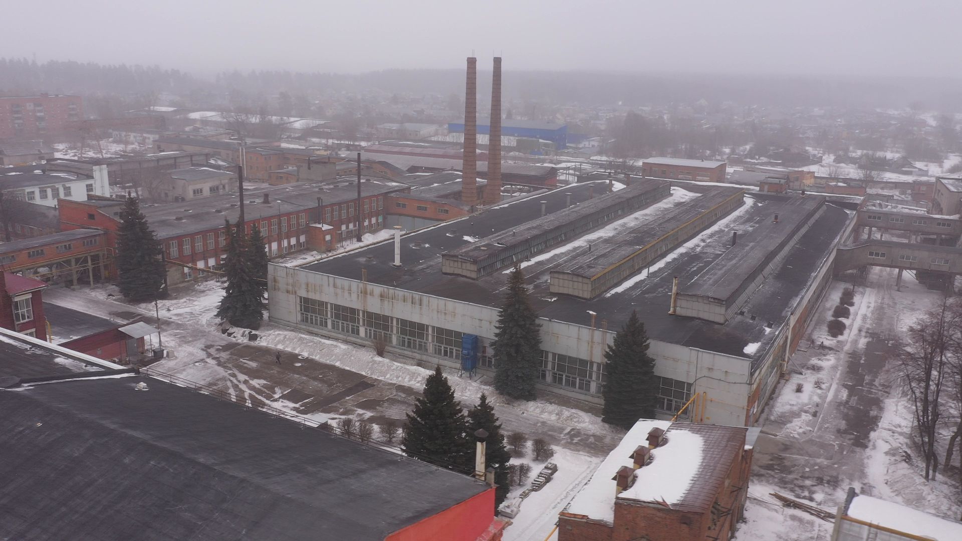 видео с коптера, ликино-дулево, промышленность,