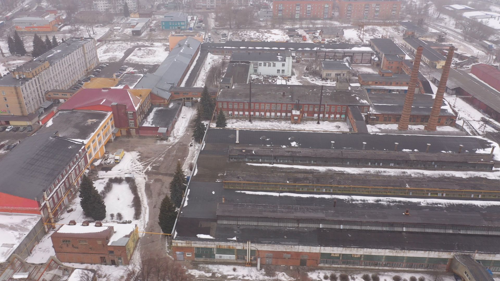 видео с коптера, ликино-дулево, промышленность,