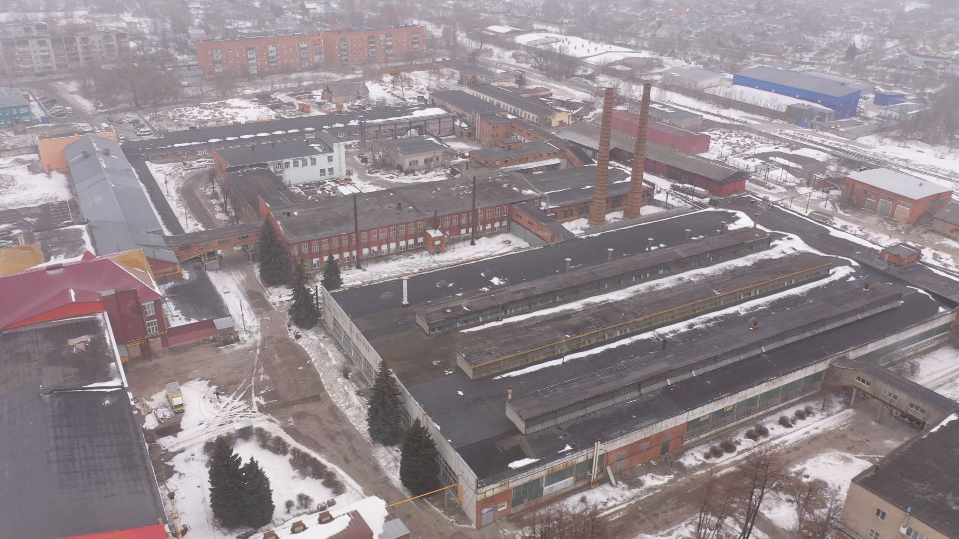 видео с коптера, ликино-дулево, промышленность,