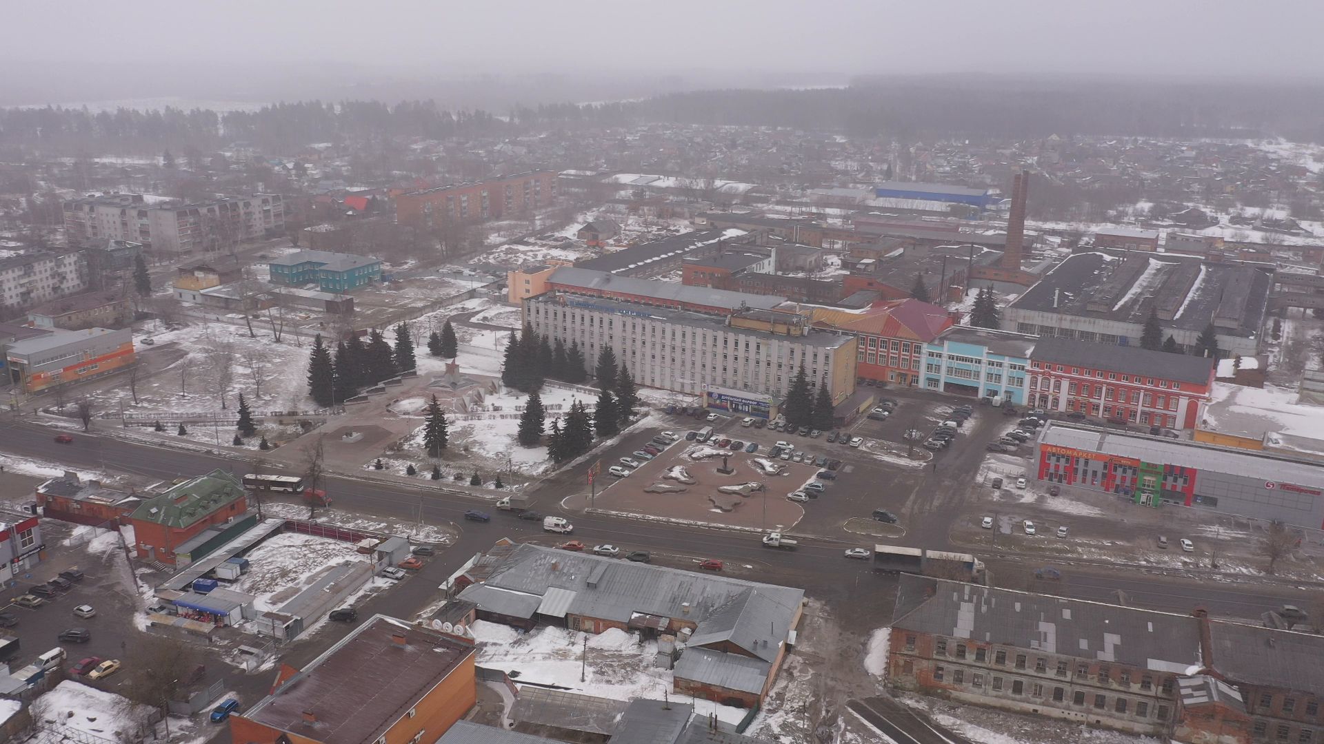 видео с коптера, ликино-дулево, промышленность,