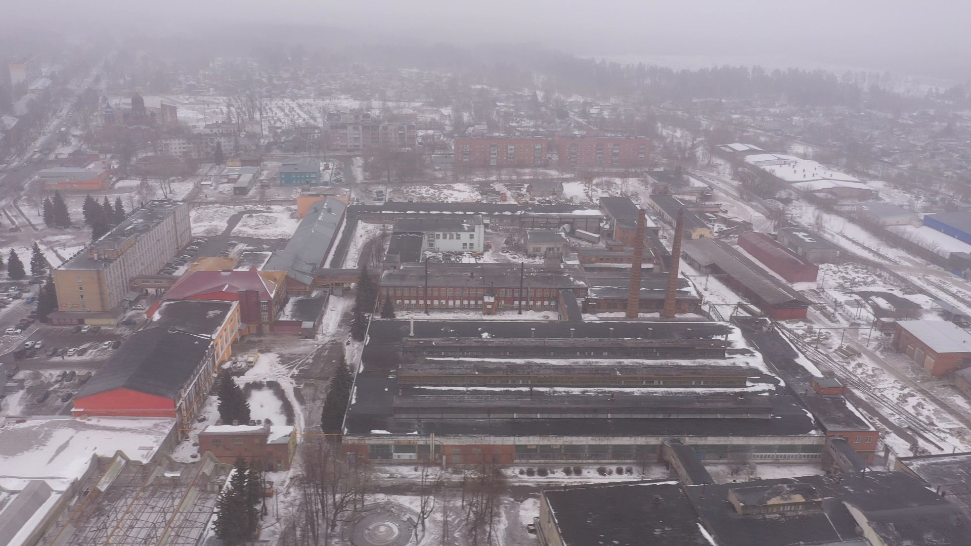 видео с коптера, ликино-дулево, промышленность,