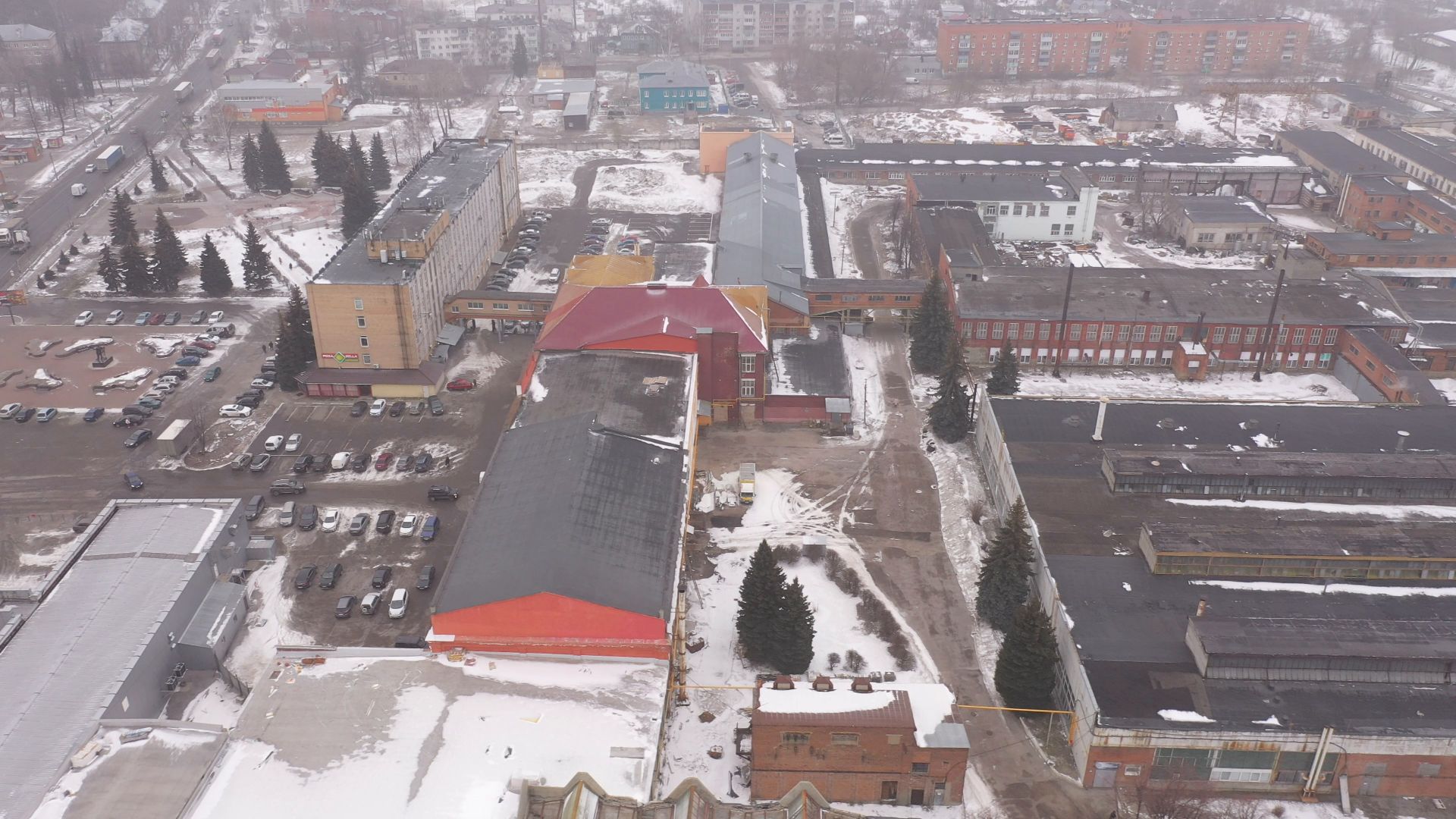 видео с коптера, ликино-дулево, промышленность,