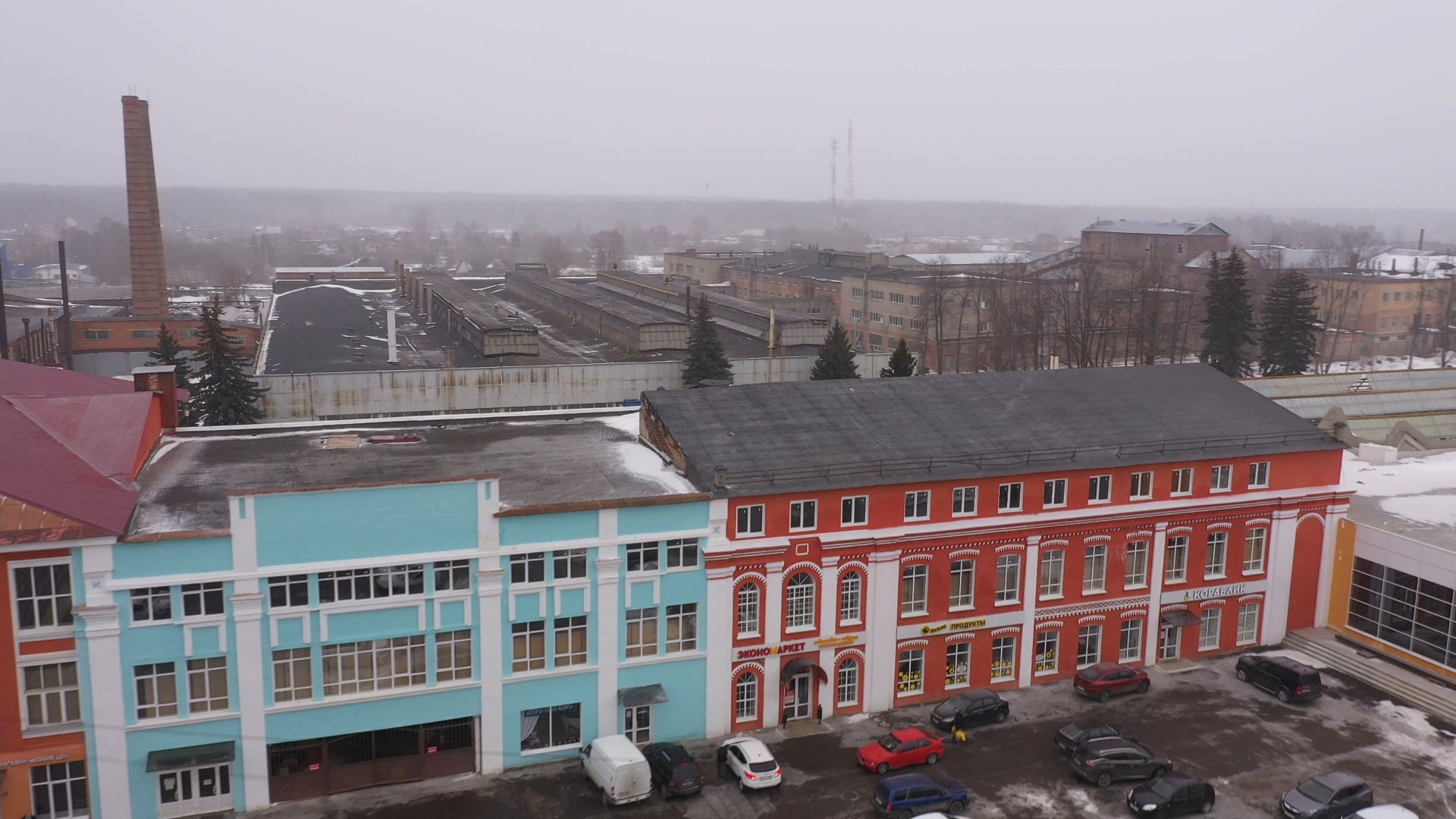 видео с коптера, ликино-дулево, промышленность,