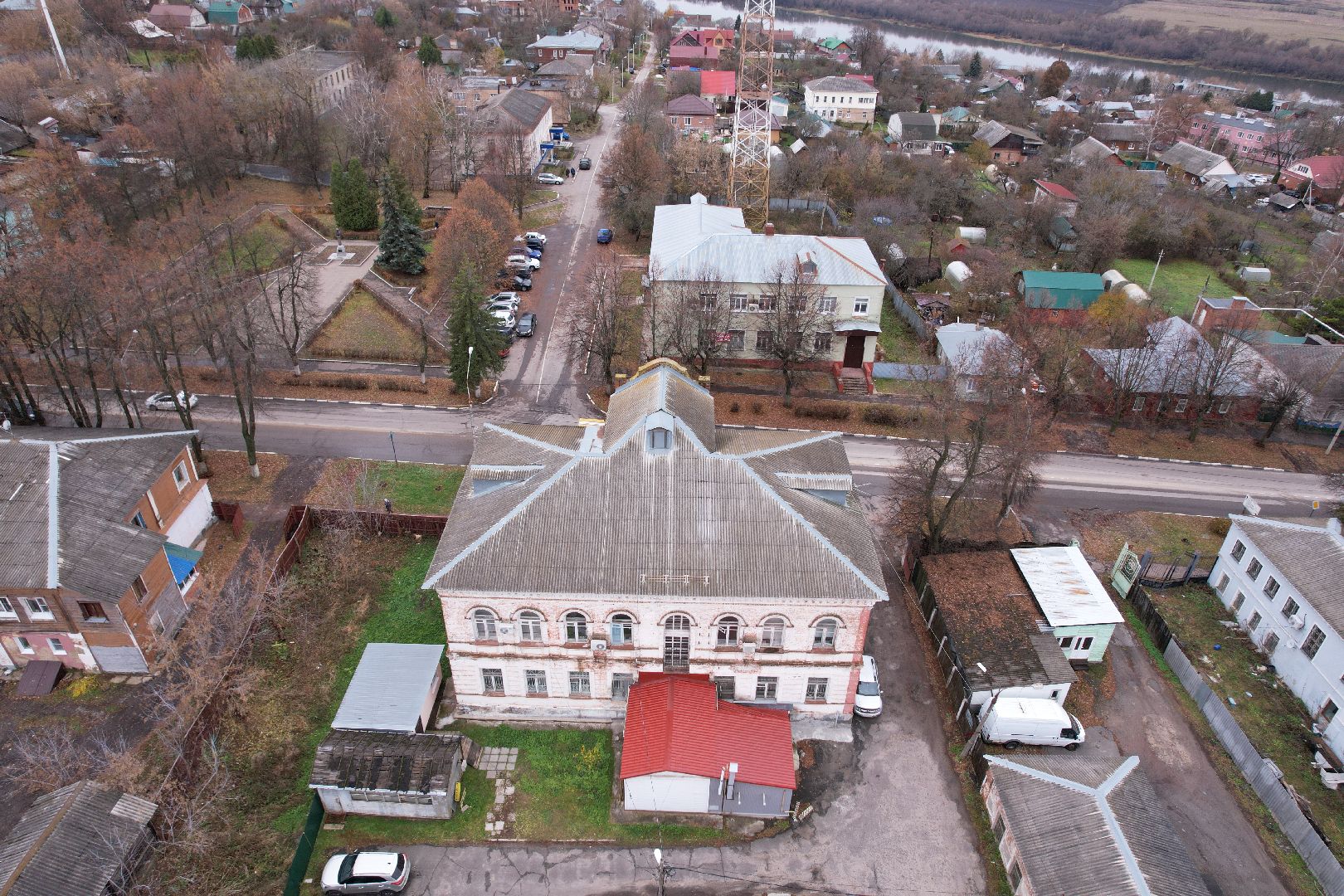 видео с коптера, кашира, архитектура,