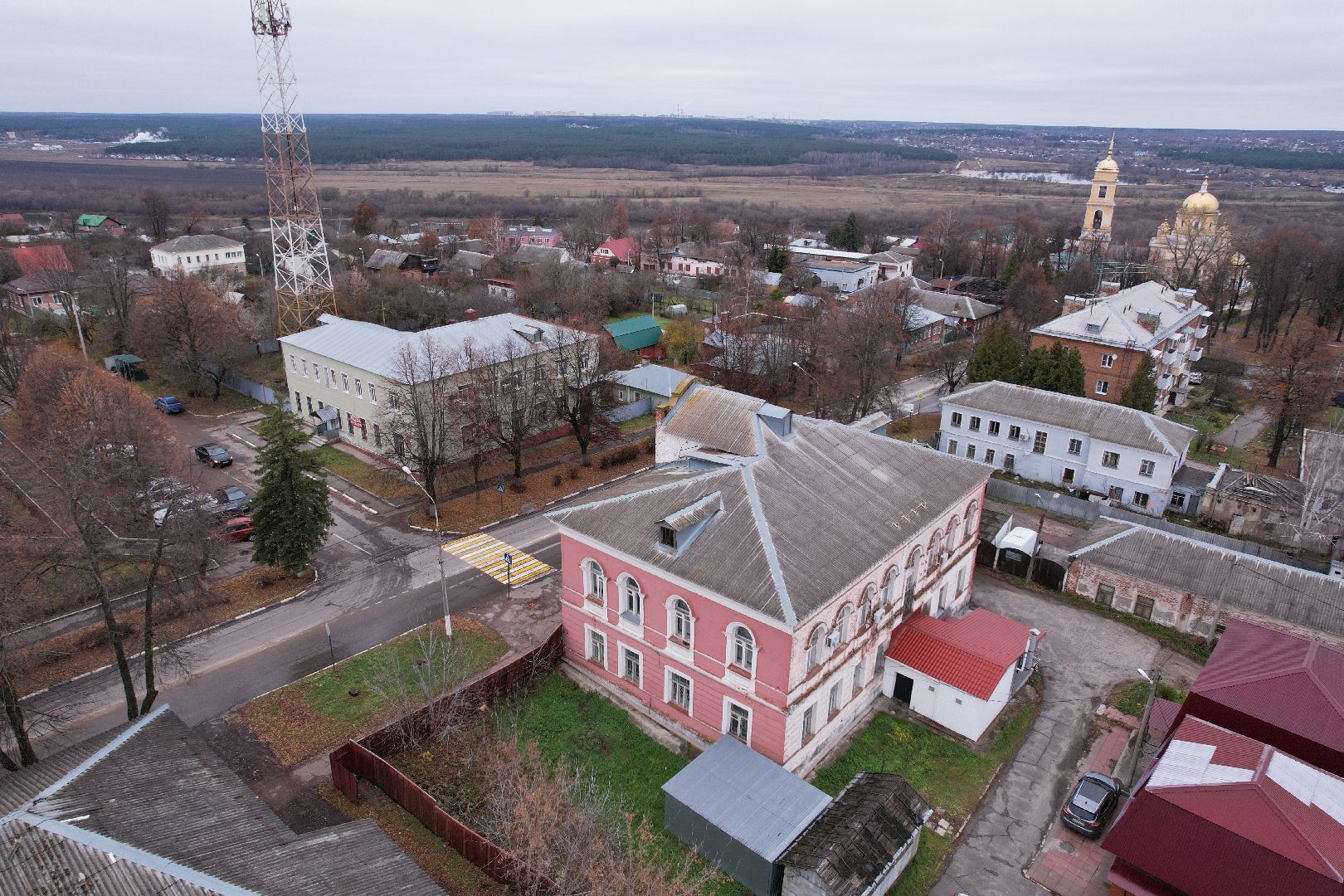 видео с коптера, кашира, архитектура,