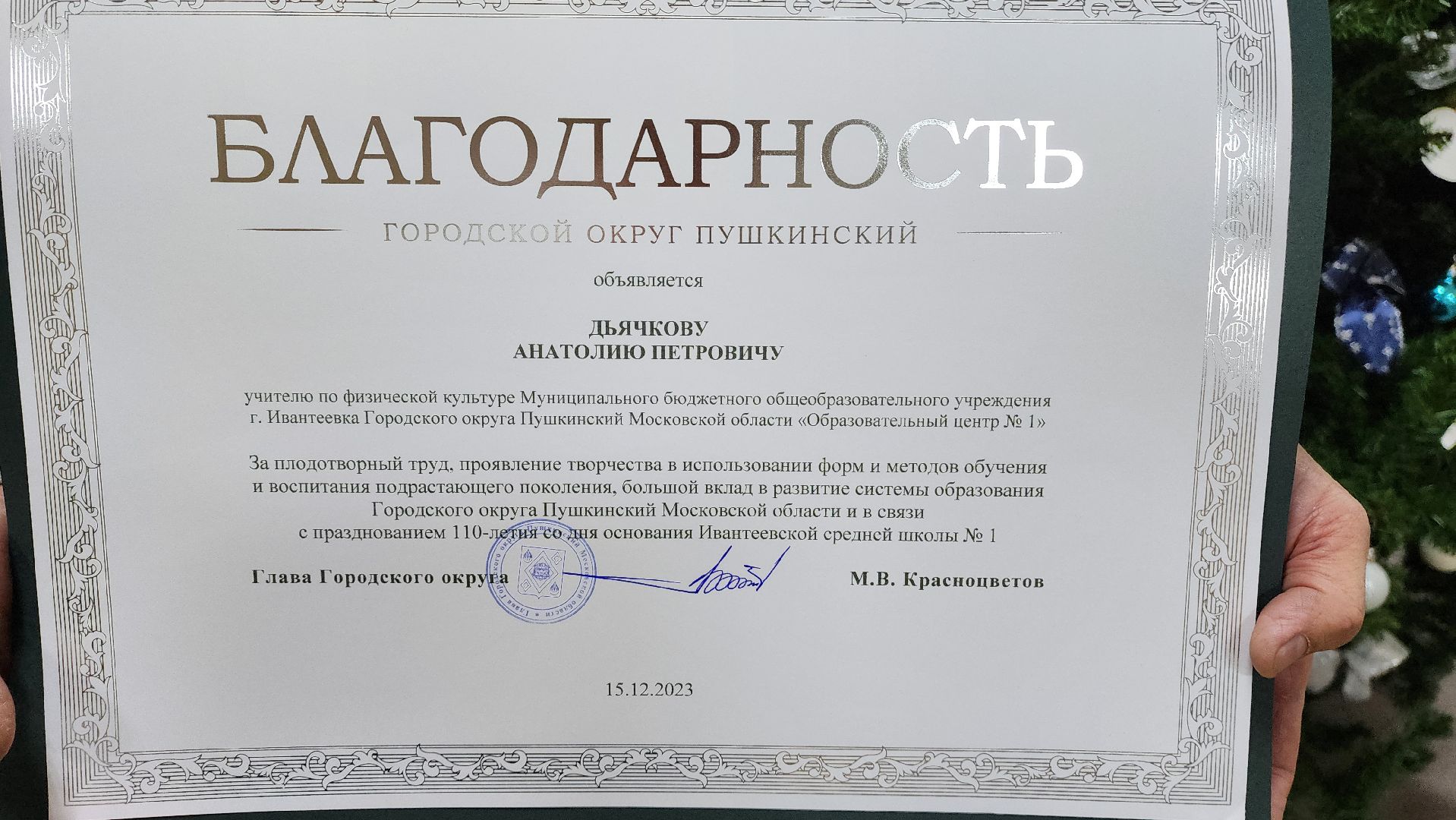 Подмосковье, Городской округ Пушкинский, Ивантеевка, образование, юбилей школы,