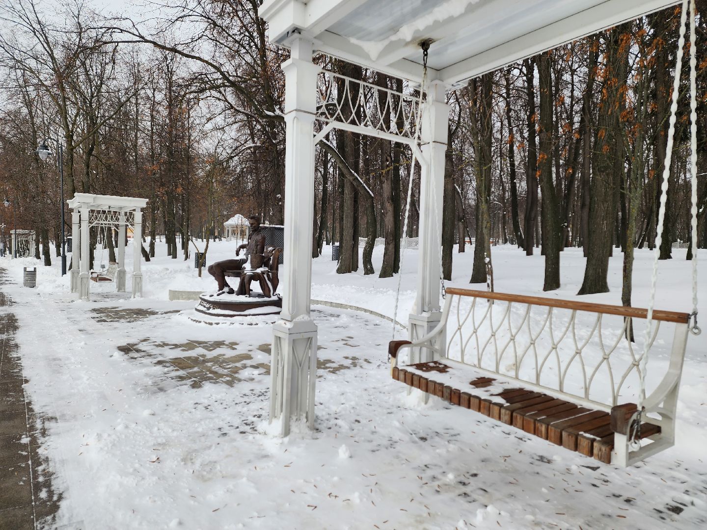 воскресенск, зима в подмосковье, новый год, парки подмосковья, кривякино, москворецкий,