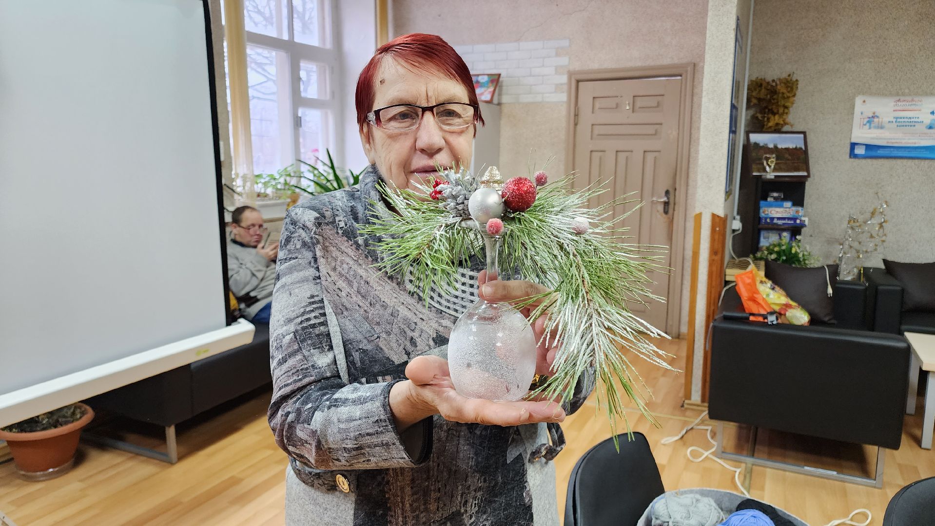 кашира, активное долголетие, новый год, мастер-класс, елочная игрушка, поделка, декор, зима в подмосковье,