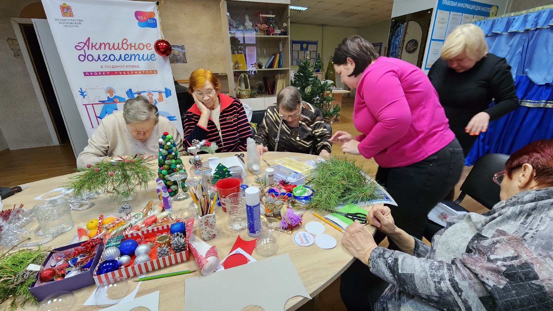 кашира, активное долголетие, новый год, мастер-класс, елочная игрушка, поделка, декор, зима в подмосковье,