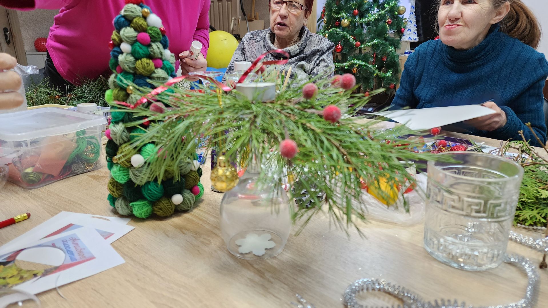 кашира, активное долголетие, новый год, мастер-класс, елочная игрушка, поделка, декор, зима в подмосковье,