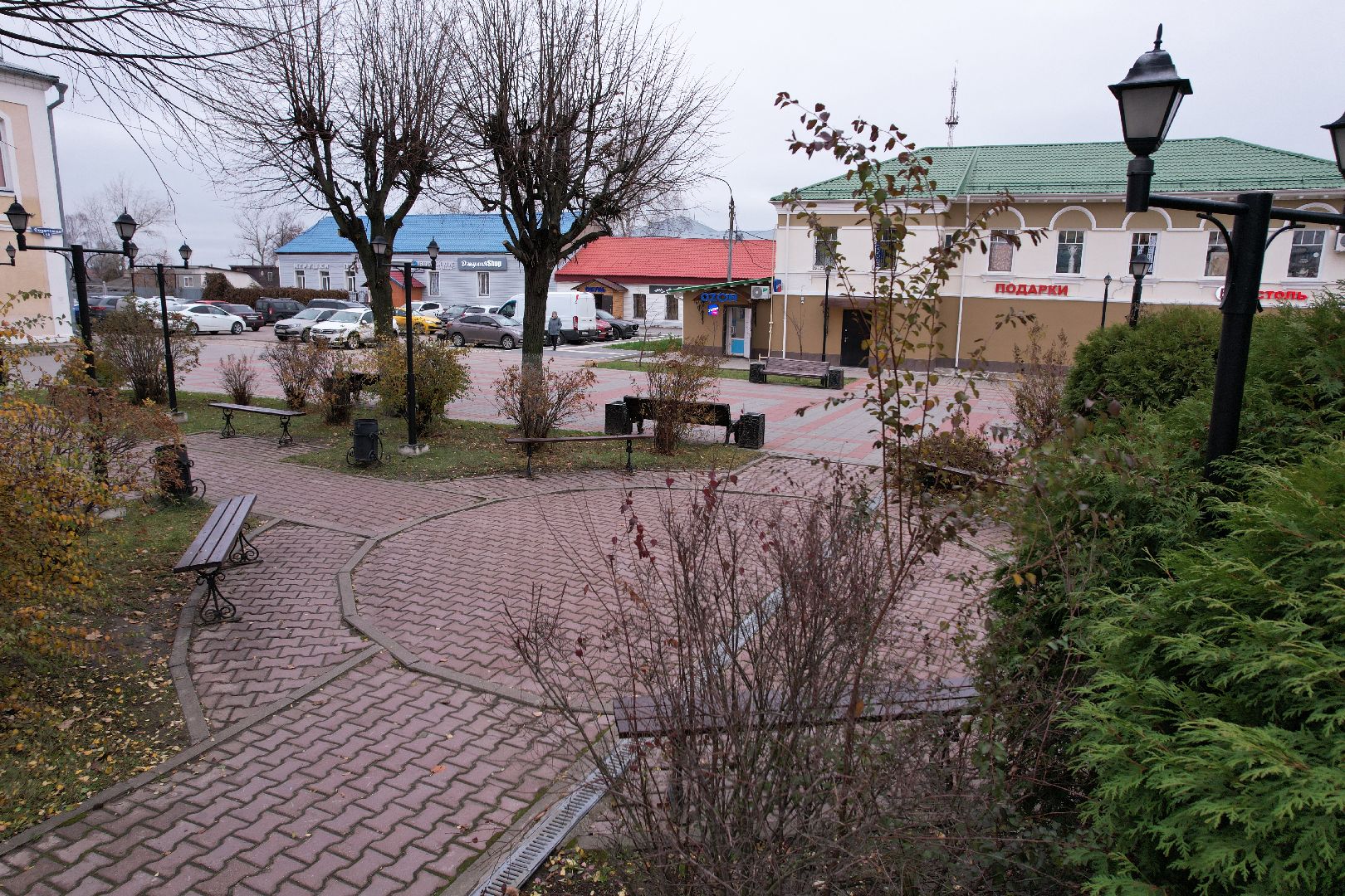 Кашира, видео с коптера, памятник, благоустройство,