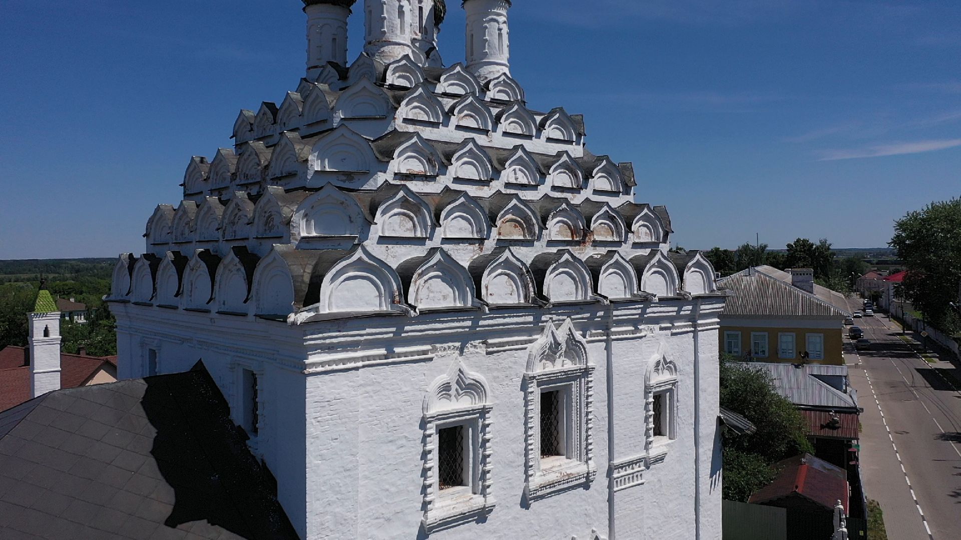 Коломна, видео с коптера, архитектура,