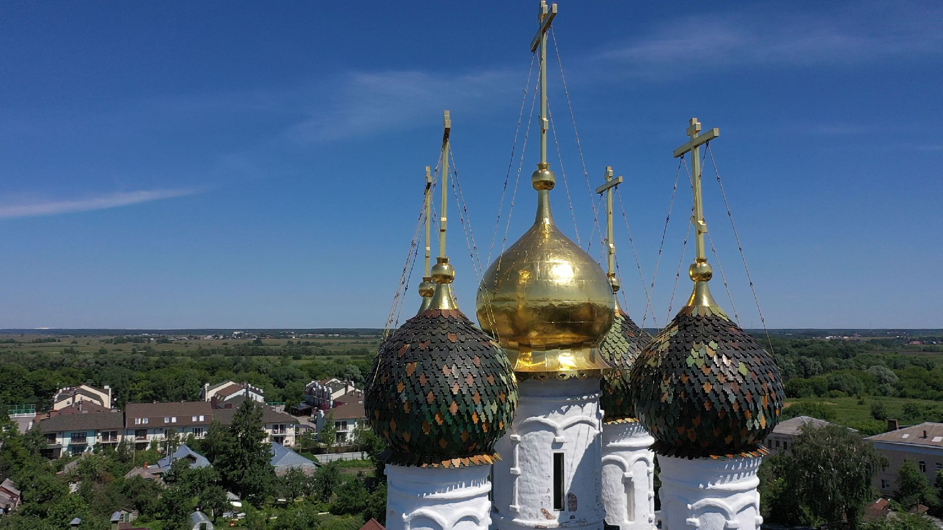 Коломна, видео с коптера, архитектура,