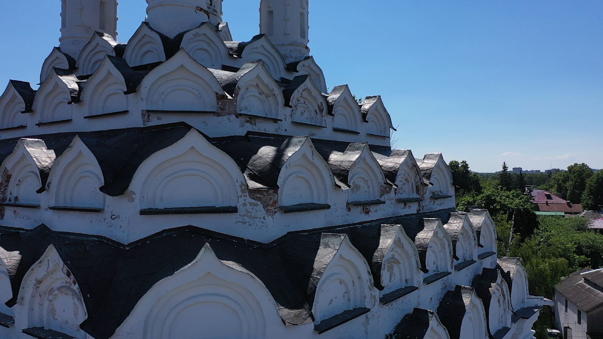 Коломна, видео с коптера, архитектура,