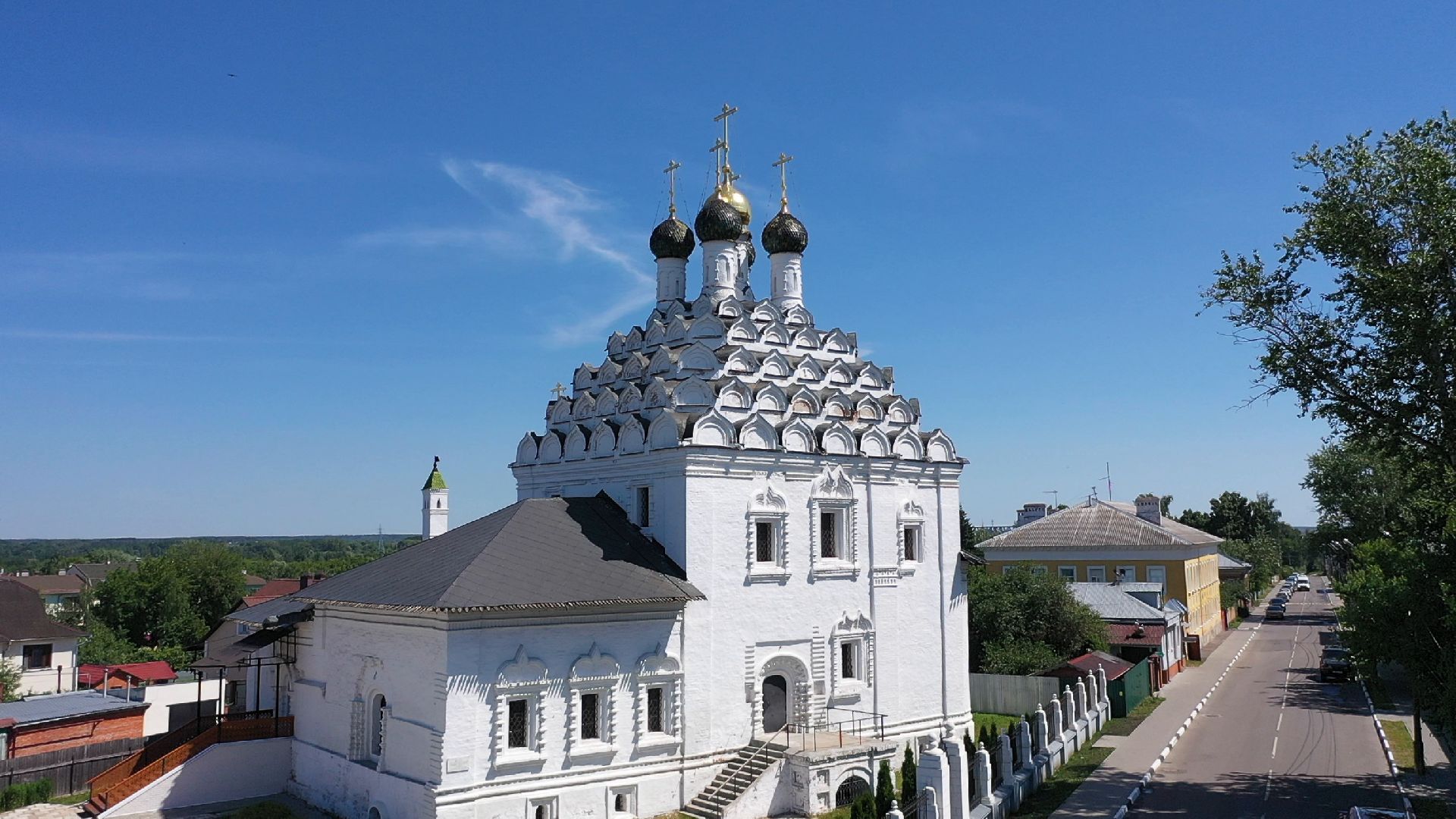 Коломна, видео с коптера, архитектура,