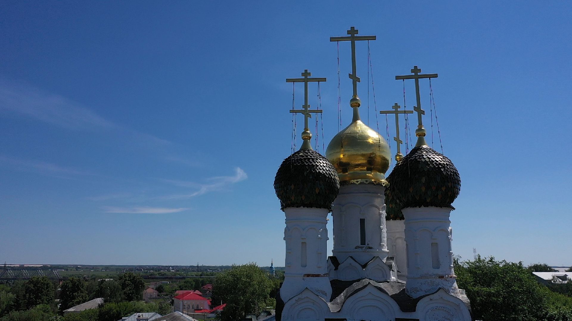 Коломна, видео с коптера, архитектура,