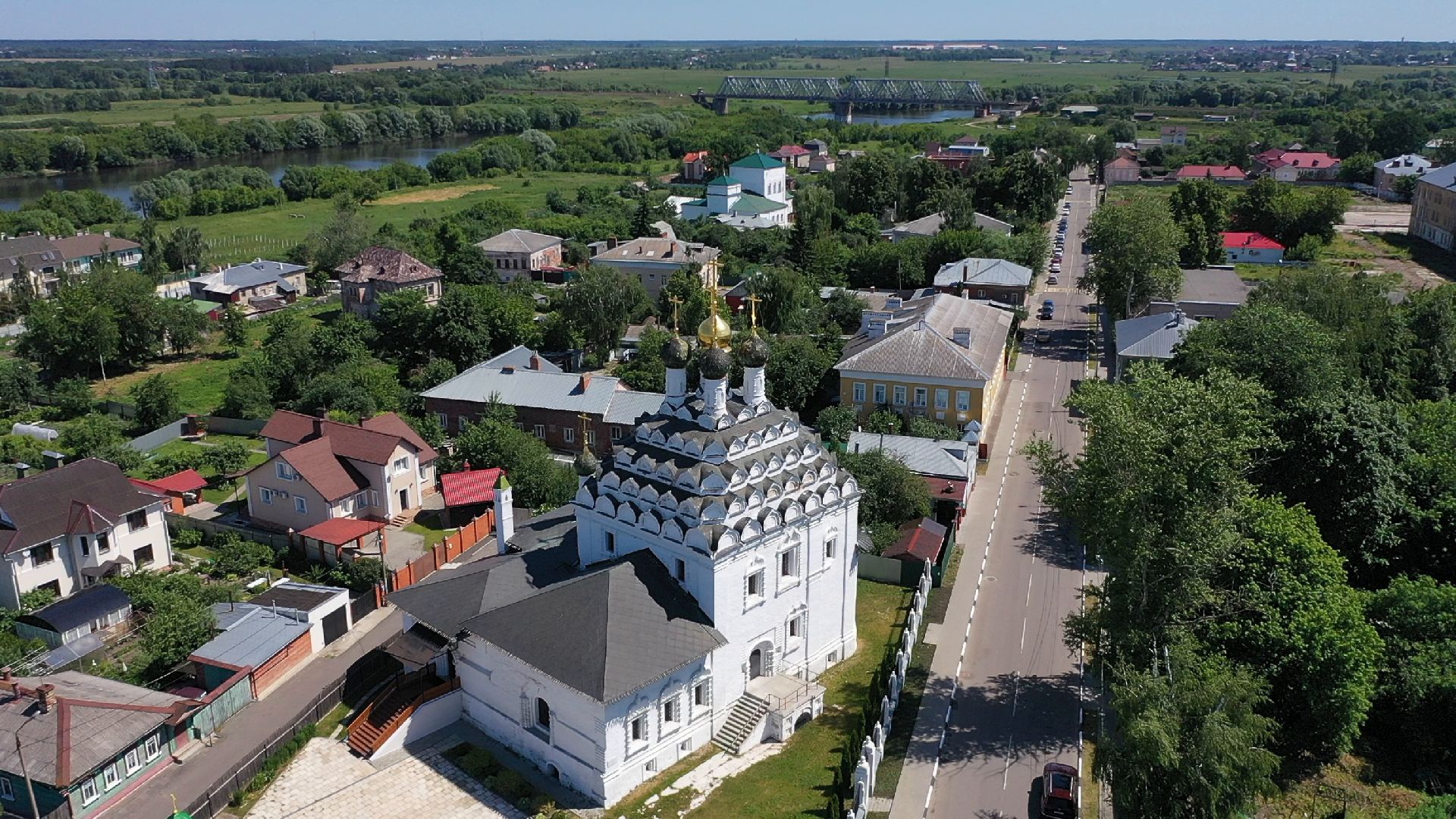 Коломна, видео с коптера, архитектура,