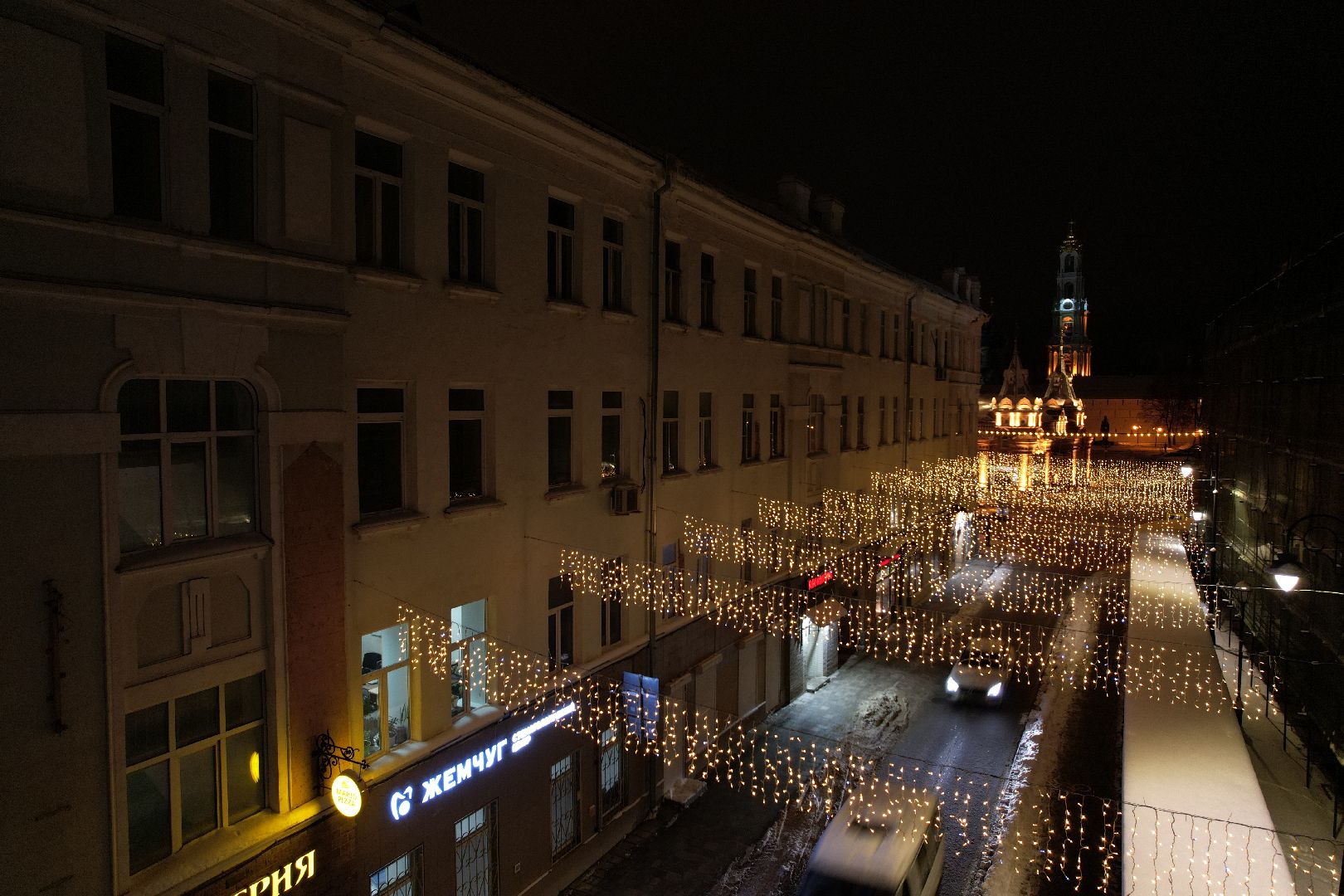 видео с коптера, сергиев посад, города, благоустройство, зима в подмосковье,