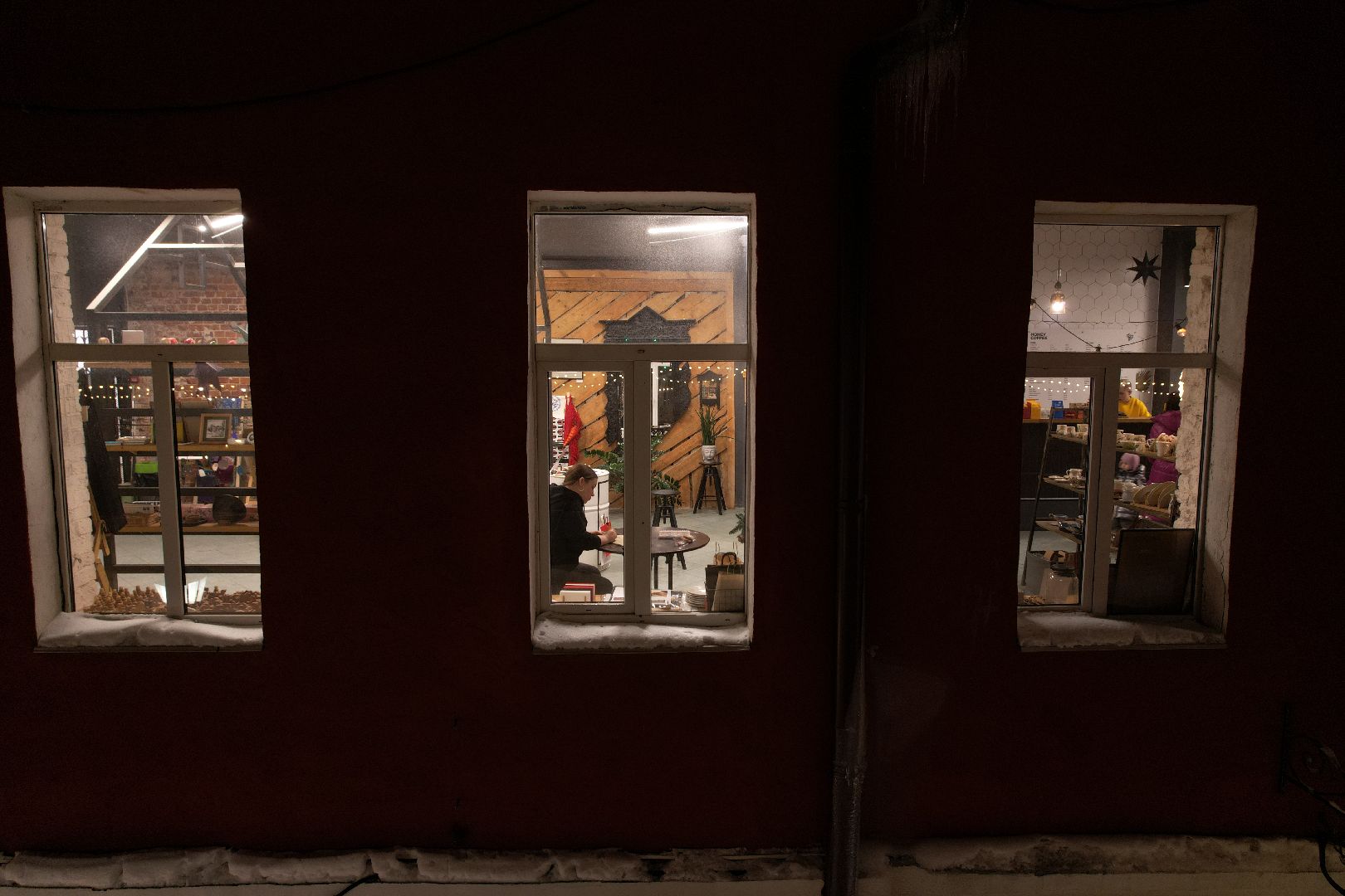 видео с коптера, сергиев посад, города, благоустройство, зима в подмосковье,