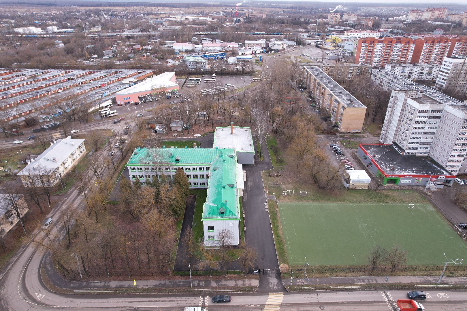 серпухов, школа, ремонт, видео с коптера,