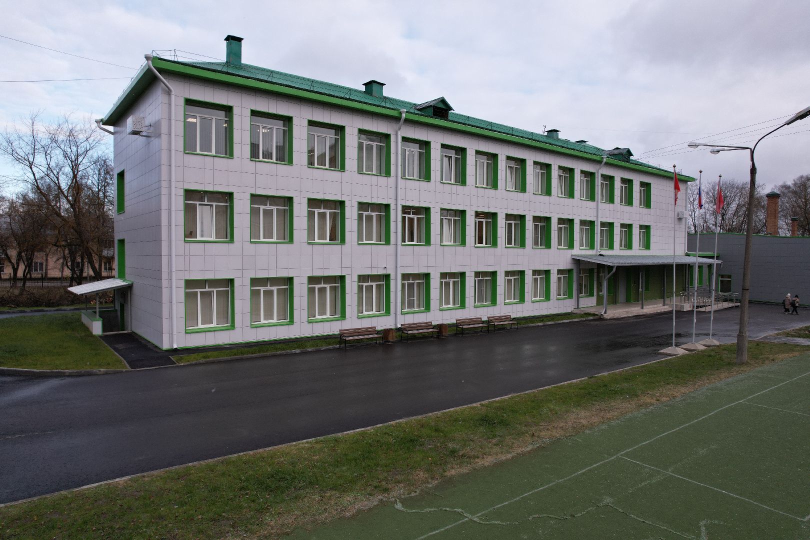 серпухов, школа, ремонт, видео с коптера,