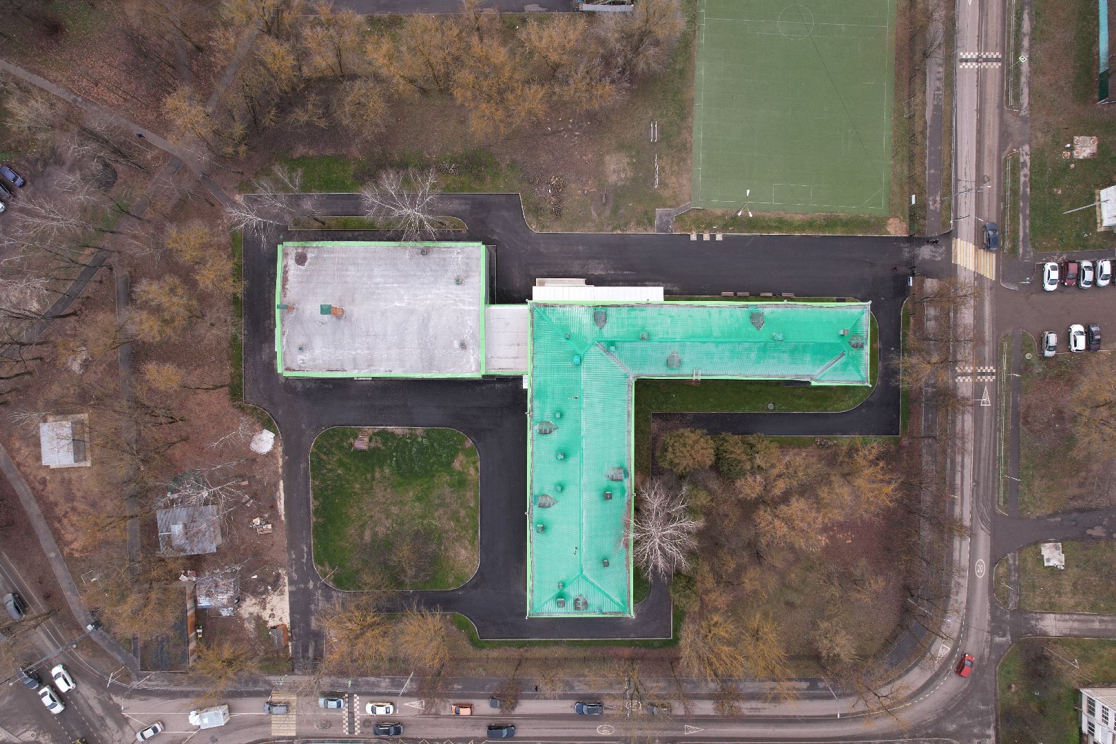 серпухов, школа, ремонт, видео с коптера,