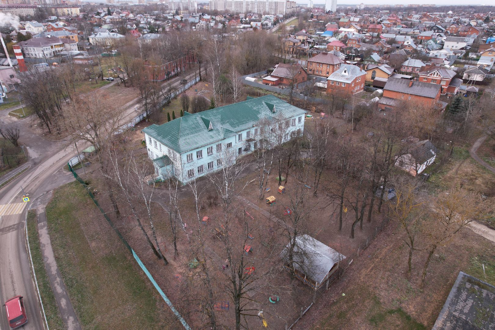 серпухов, школа, ремонт, видео с коптера,