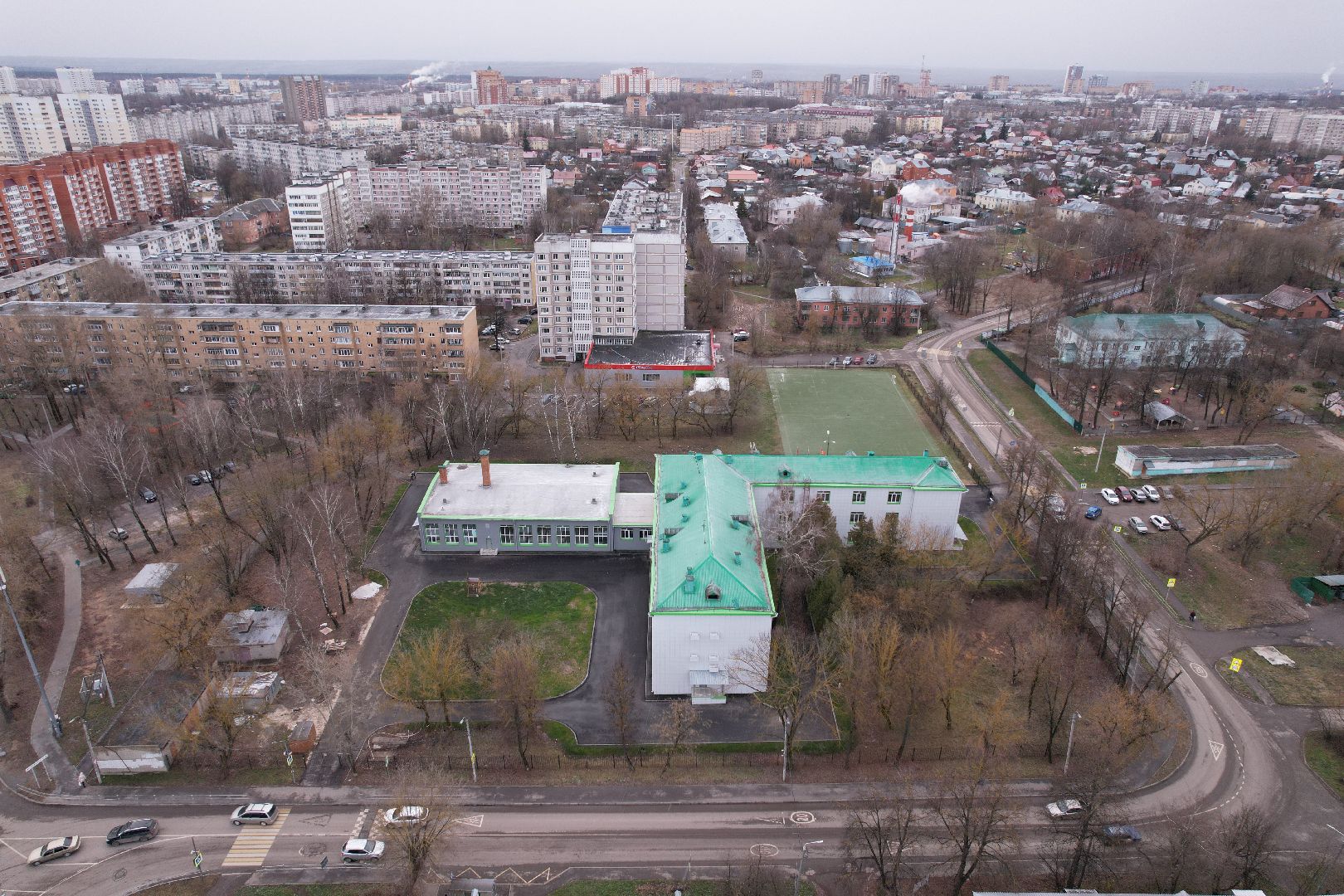 серпухов, школа, ремонт, видео с коптера,