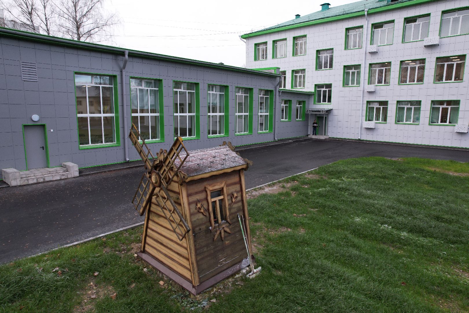 серпухов, школа, ремонт, видео с коптера,