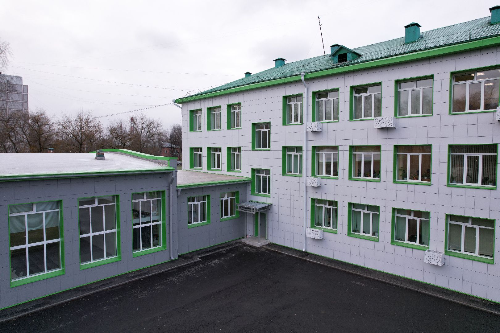 серпухов, школа, ремонт, видео с коптера,