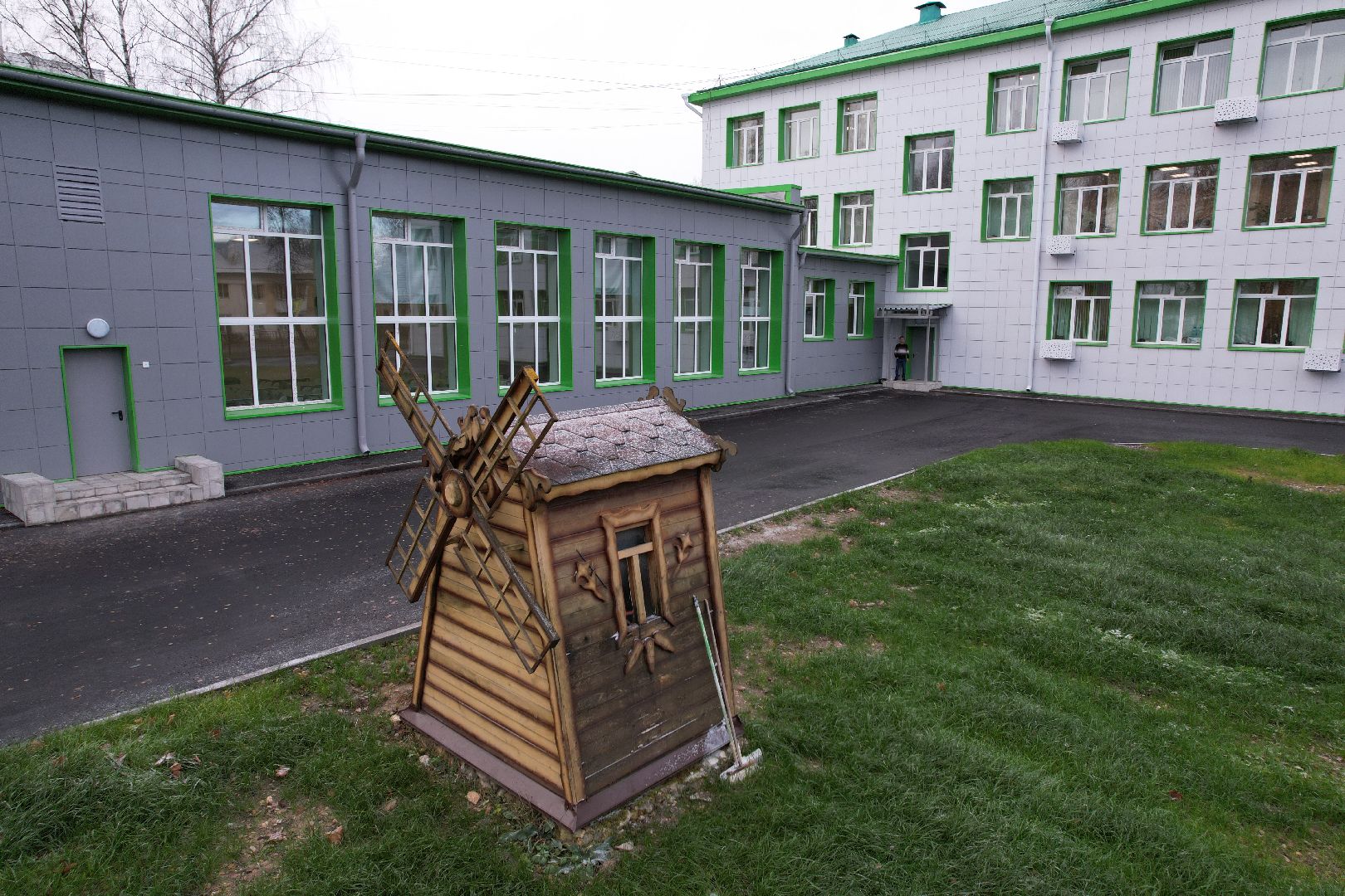 серпухов, школа, ремонт, видео с коптера,