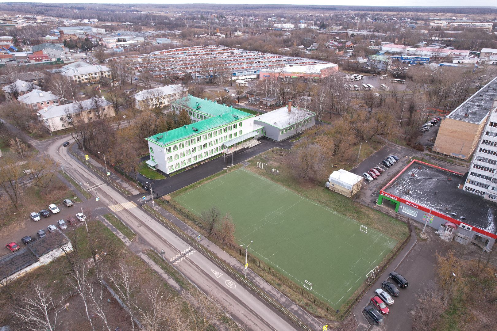 серпухов, школа, ремонт, видео с коптера,