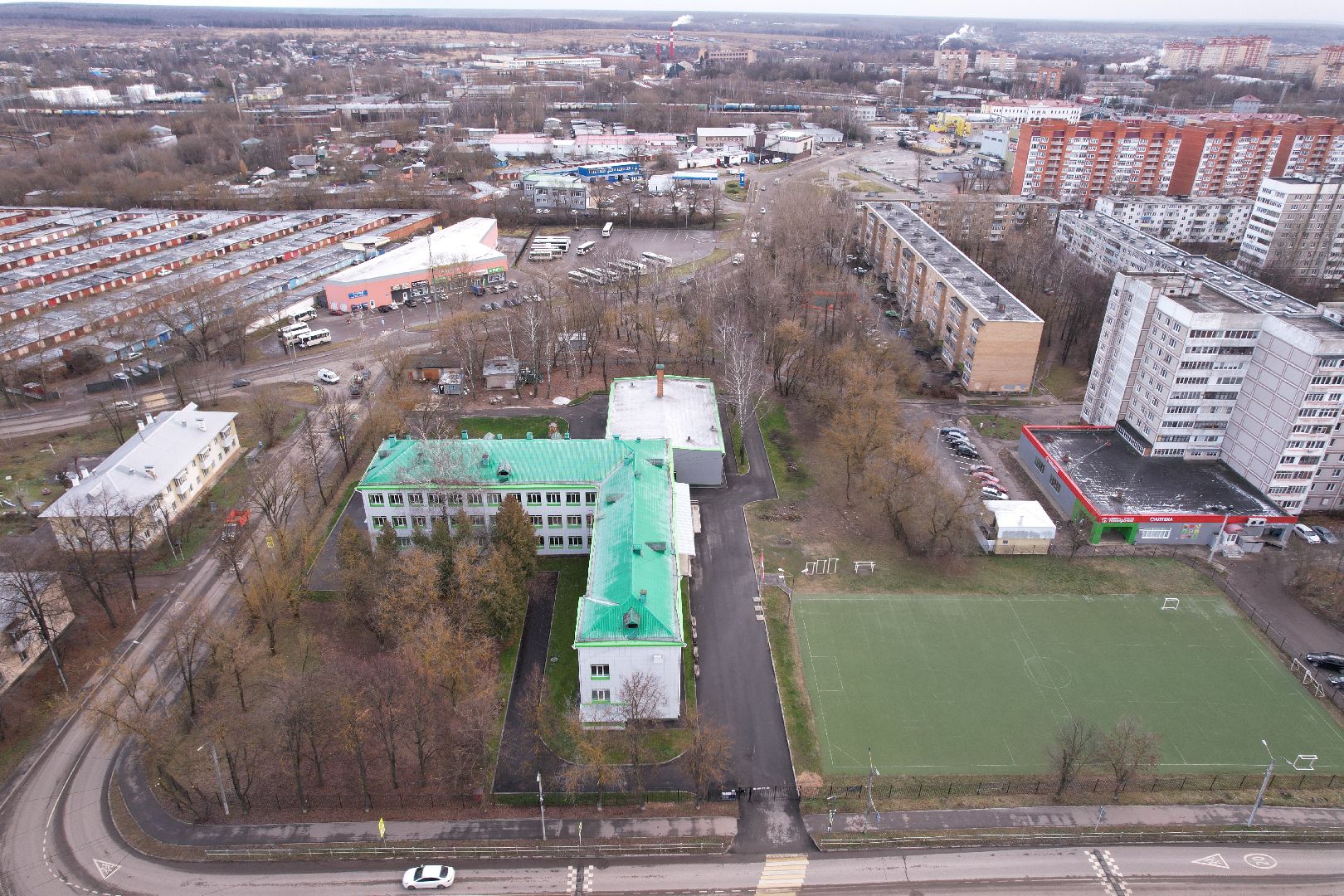 серпухов, школа, ремонт, видео с коптера,