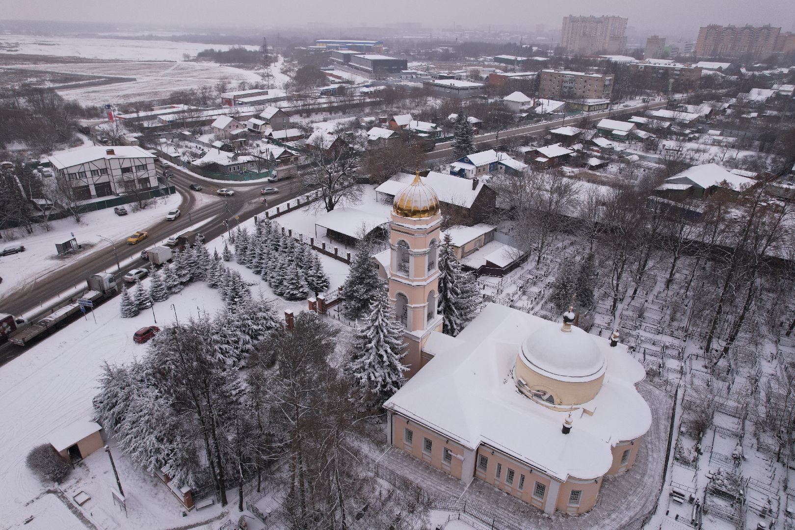 щёлково, храм, культура, видео с коптера,
