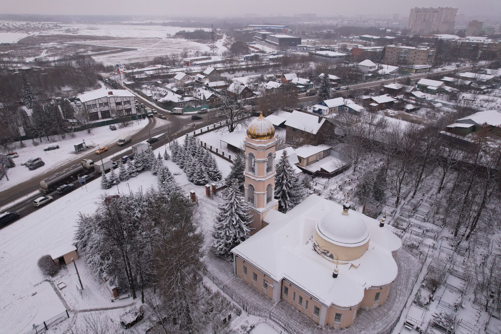 щёлково, храм, культура, видео с коптера,
