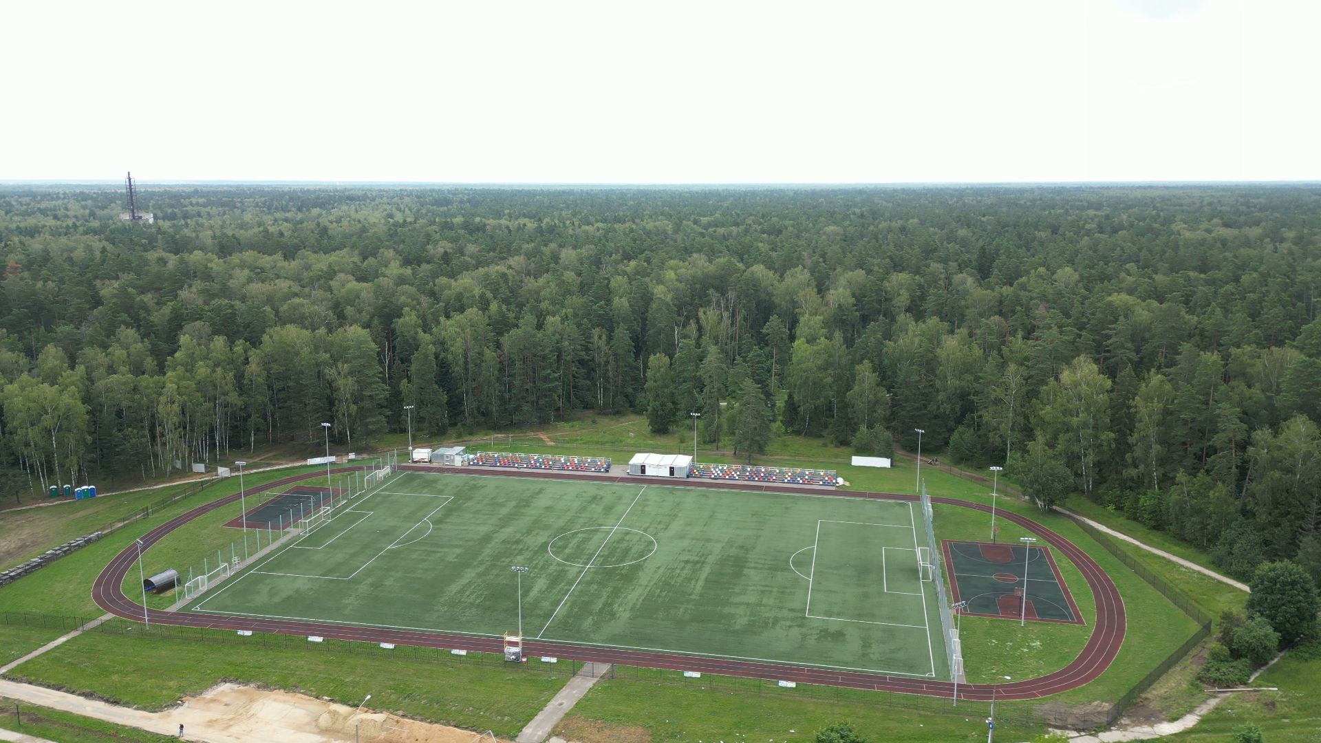 видео с коптера, спорт, черноголовка, благоустройство, строительство,