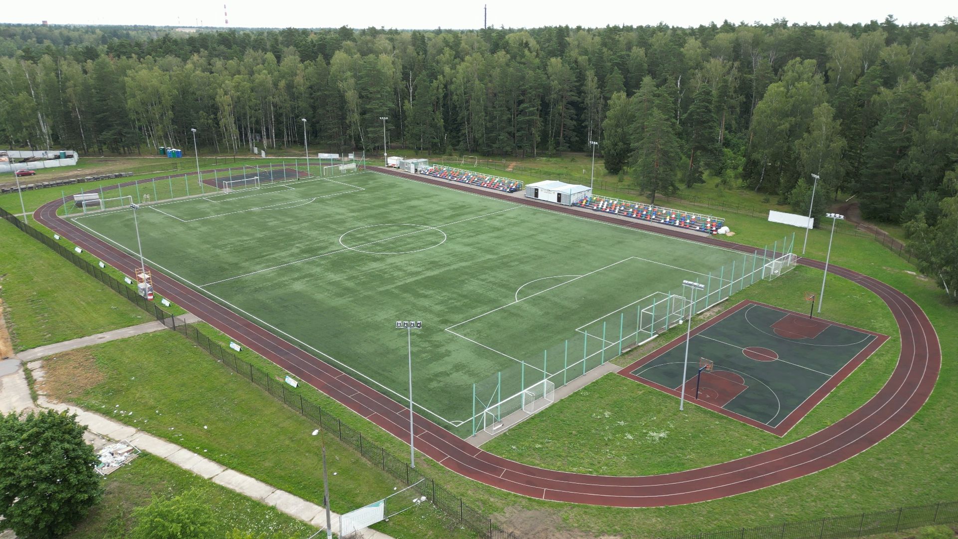 видео с коптера, спорт, черноголовка, благоустройство, строительство,