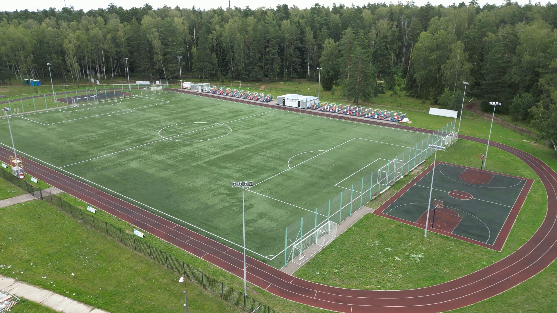 видео с коптера, спорт, черноголовка, благоустройство, строительство,