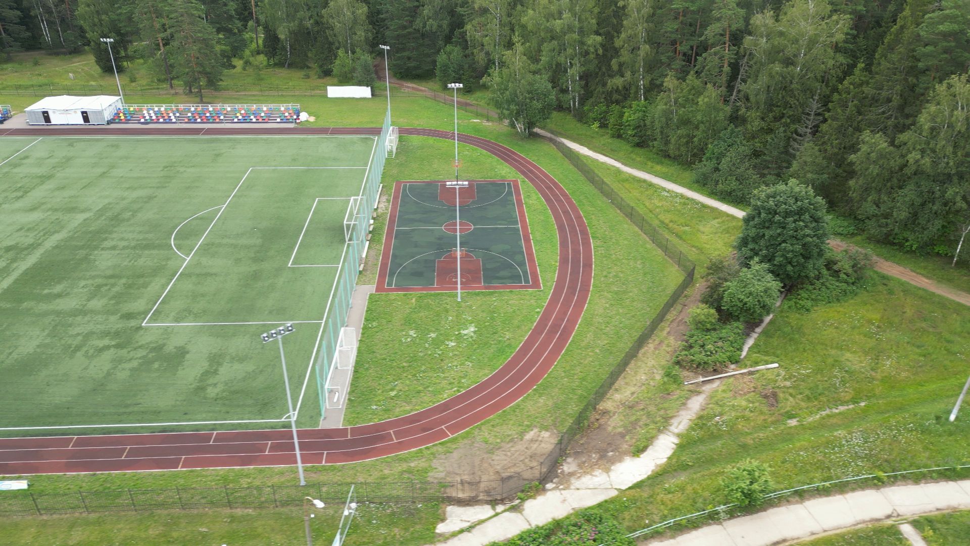 видео с коптера, спорт, черноголовка, благоустройство, строительство,