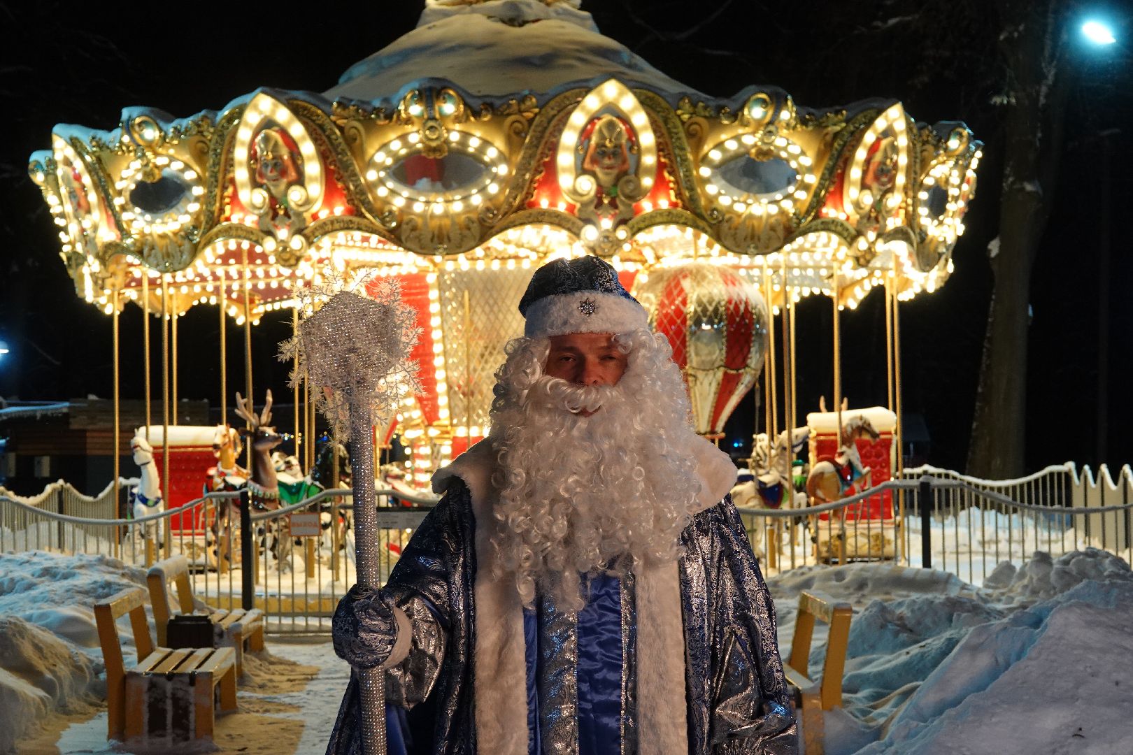 Сергиев Посад, Парки, Зима в Подмосковье, Мособлпарк, Новый год, Культура, Благоустройство, Знак качества, Дед Мороз, Скитские пруды, Парк Покровский, Хотьково, Сергиево-Посадский городской округ,