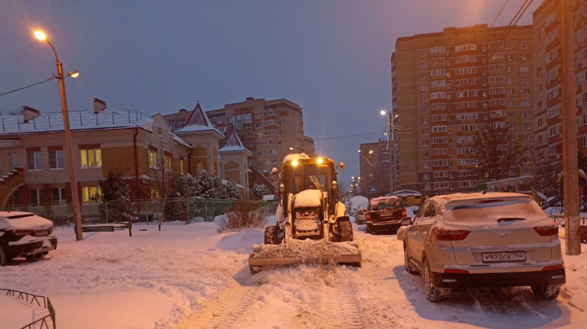погода, снегопад, коммунальщики, уборка снега, Лосино-Петровский,