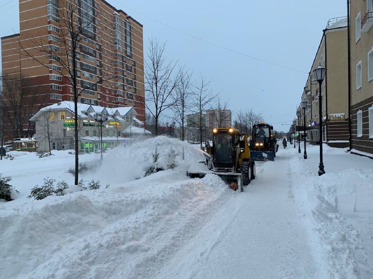погода, снегопад, коммунальщики, уборка снега, Лосино-Петровский,