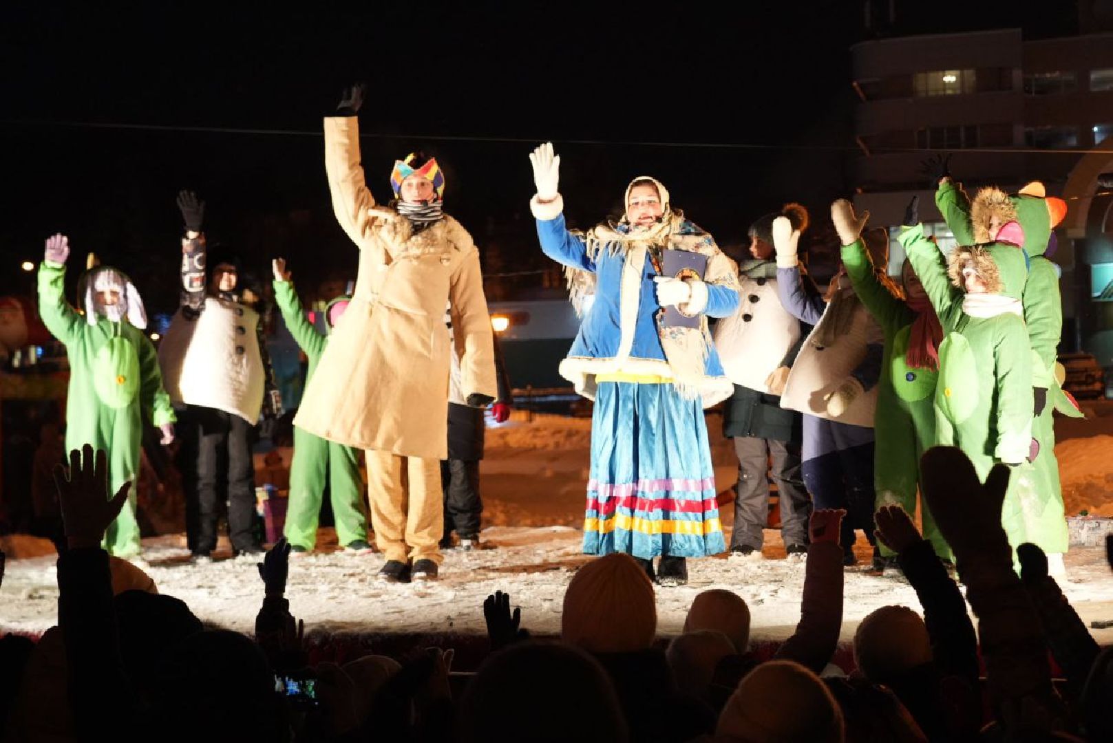 Сергиево-Посадской городской округ, Сергиев Посад, Новый год, Елка, Зима в Подмосковье, Праздник, Зажжение огней на елке, Благоустройство, Дед Мороз, Снегурочка,