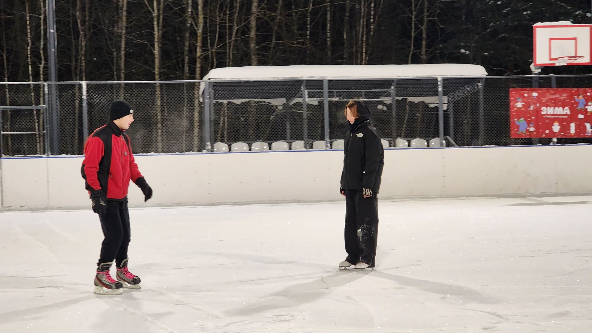 каток, благоустройство, открытие катка, зима в Подмосковье, Звездный городок,