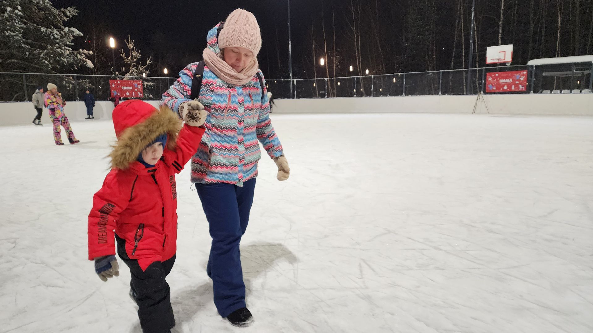 каток, благоустройство, открытие катка, зима в Подмосковье, Звездный городок,