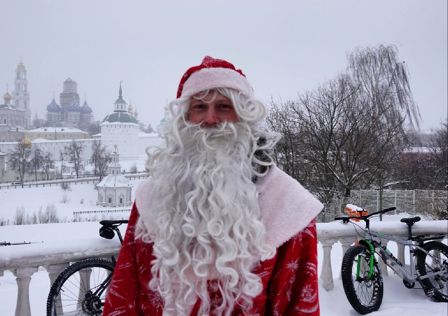 Сергиев Посад, Парад Дедом Морозов, Зима в Подмосковье, Праздник, Новый Год, Велопробег, Зимний велопробег, Праздничное настроение, Спорт, Здоровый образ жизни, Чудо,