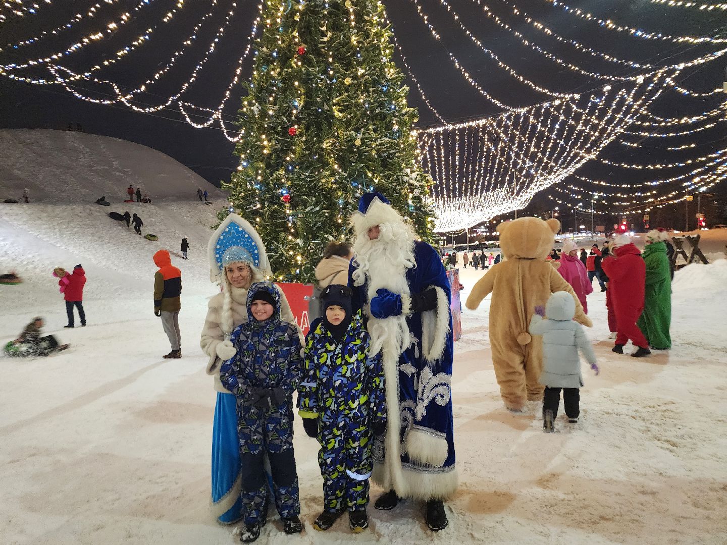 Серпухов, Подмосковье, зима в подмосковье, соборная гора, зажжение огней,