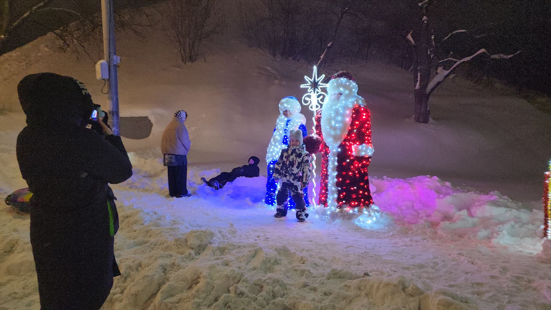 Серпухов, Подмосковье, зима в подмосковье, соборная гора, зажжение огней,